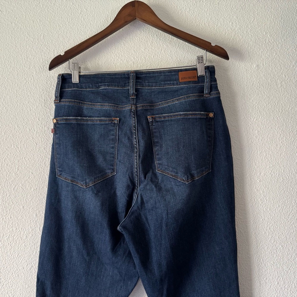 Modern Judy Blue 14W Dark Wash Skinny Fit Capri Jeans Denim Minimalist Casual - Picture 10 of 15